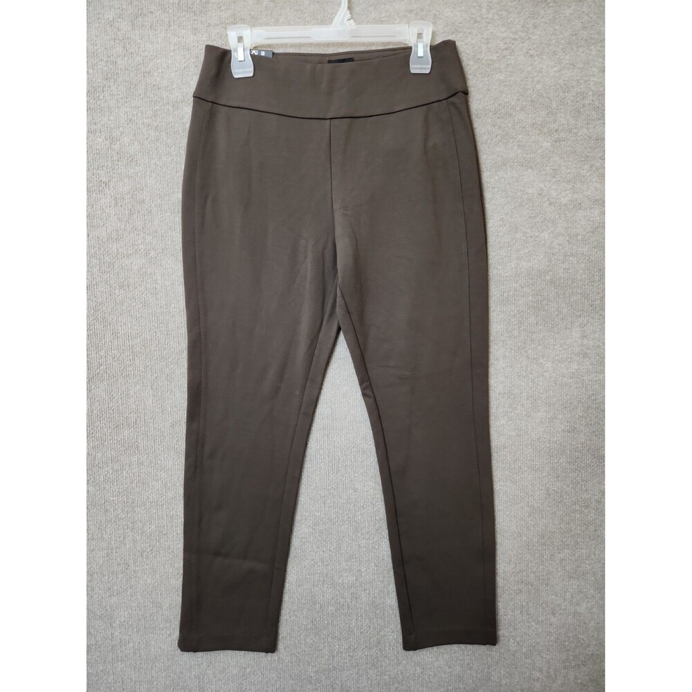 Express Ponte Knit Pants Womens M Brown Elastic Waist Pull On Stretch NEW